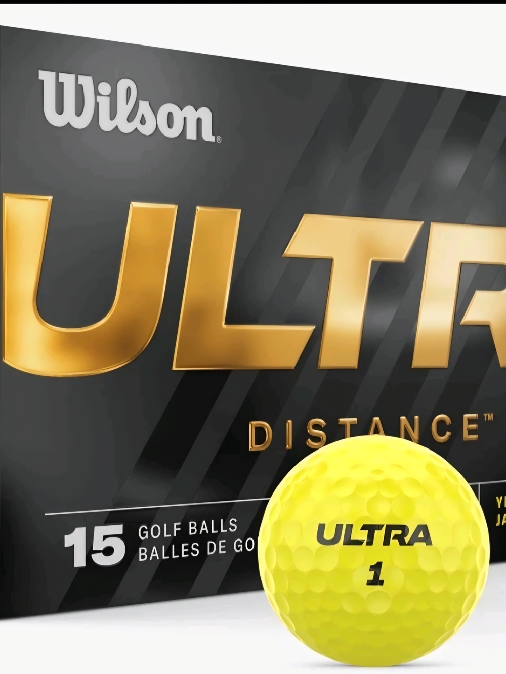 Wilson Ultra Distance Golf Balls - Gold and Black Packaging